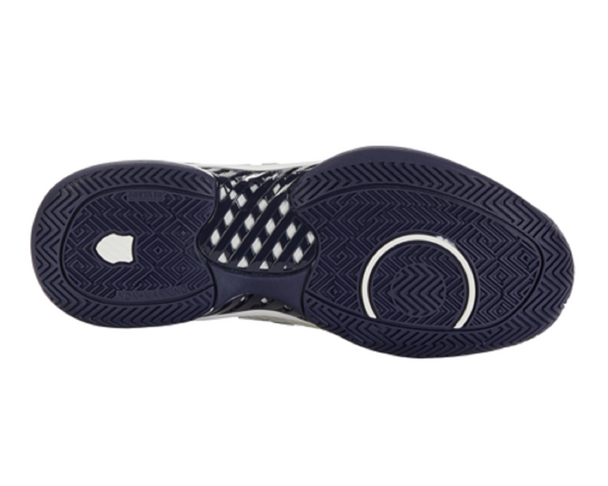 K-Swiss Men's Hypercourt Express 2 2E Tennis Shoe (Gray/White/Peacoat)