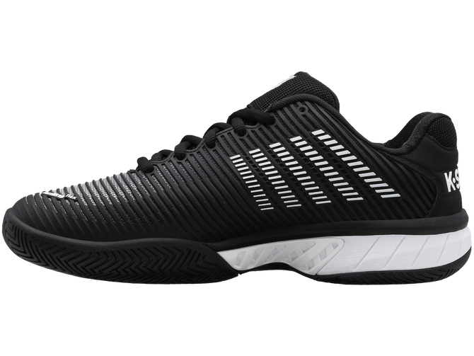 K-Swiss Men's Hypercourt Express 2 Tennis Shoe (Black/White/Highrise) 