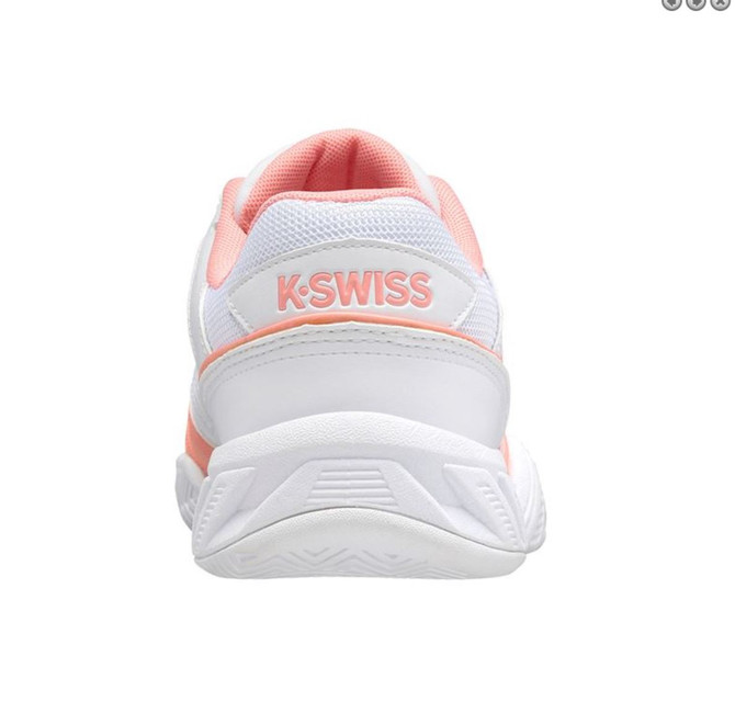 K-Swiss Women's Bigshot Light 4 Tennis Shoe (Peach Amber/White/Asphalt)