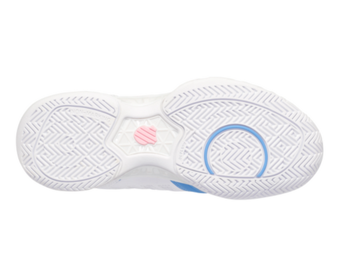 K-Swiss Women's Bigshot Light 4 Tennis Shoe (Silver Lake Blue/White/Orchid Pink)