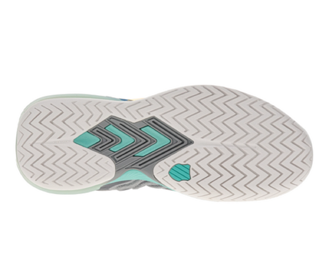 K-Swiss Women's Ultrashot 3 Tennis Shoe (Ally/Brilliant White/Turquoise)