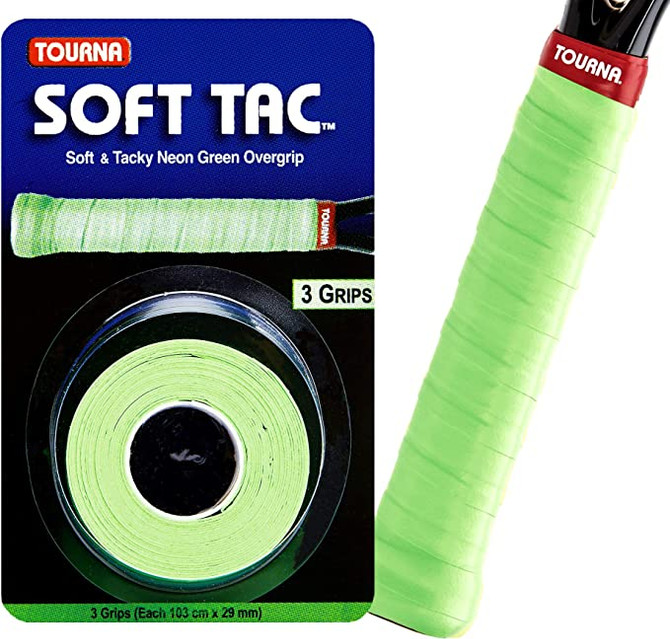 Tourna Soft Tac Neon Tacky Overgrip (Pack of 3)