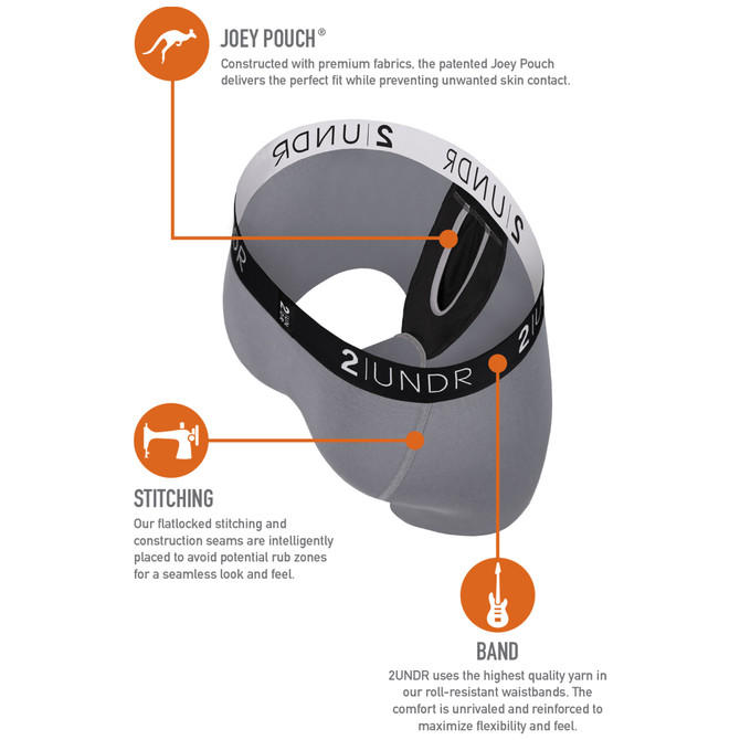 2UNDR NCAA Team Colors Men's Swing Shift Boxers (Osu Black)