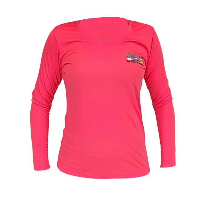 Nationals Ladies Long Sleeve V-Neck Tee 