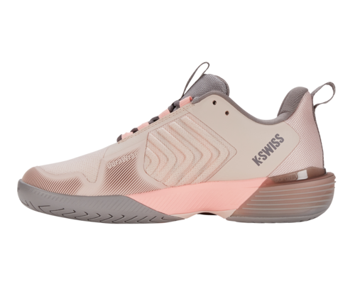 K-Swiss Women's Ultrashot 3 Tennis Shoe (Morganite/Satellite/Pale Neon Coral)