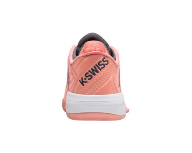 K-Swiss Women's Hypercourt Supreme Tennis Shoe (Peach Amber/White/Asphalt)