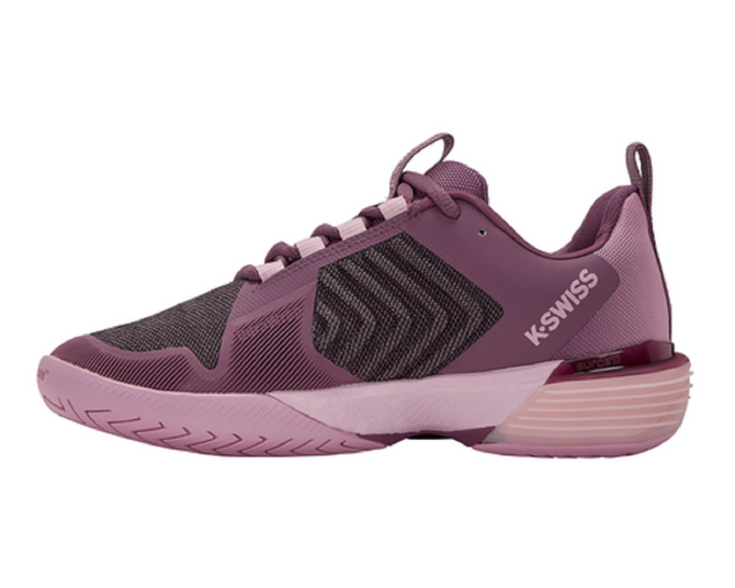 K-Swiss Women's Ultrashot 3 Tennis Shoe (Grape Nectar/Cameo Pink)
