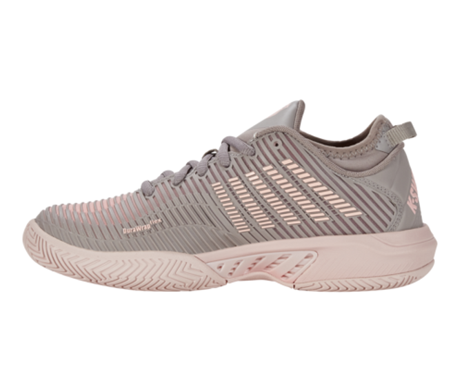 K-Swiss Women's Hypercourt Supreme Tennis Shoe (Satellite/Sepia Rose/Pale Neon Coral) 