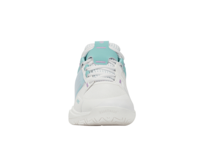 K-Swiss Women's Ultrashot Team Tennis Shoe (Brilliant White/Angel Blue/Sheer Lilac)