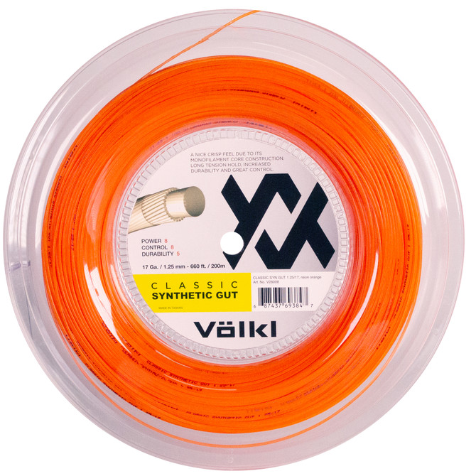 VOLKL Classic Synthetic Gut | Tennis Racquet String | All Around | Nylon-based Center Core