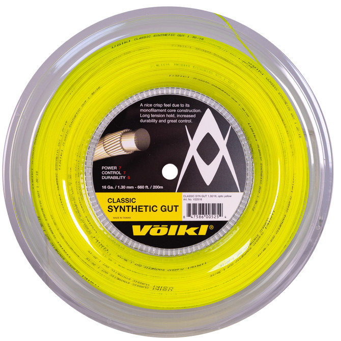 VOLKL Classic Synthetic Gut | Tennis Racquet String | All Around | Nylon-based Center Core