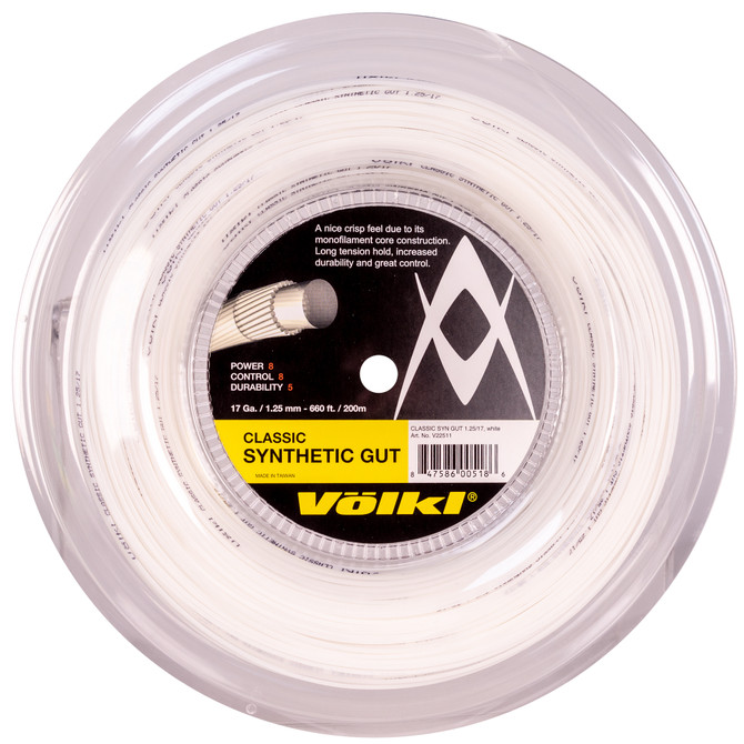 VOLKL Classic Synthetic Gut | Tennis Racquet String | All Around | Nylon-based Center Core