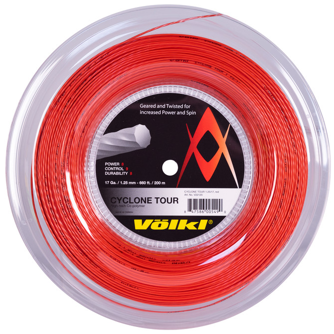 VOLKL Cyclone Tour | Tennis Racquet String | Spin & Control | Ten-sided co-polymer.