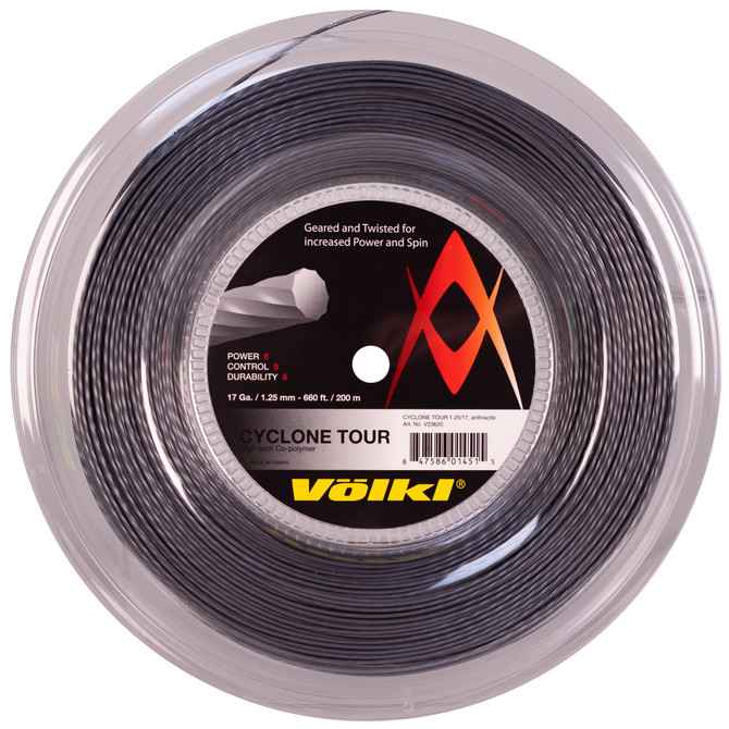 VOLKL Cyclone Tour | Tennis Racquet String | Spin & Control | Ten-sided co-polymer.