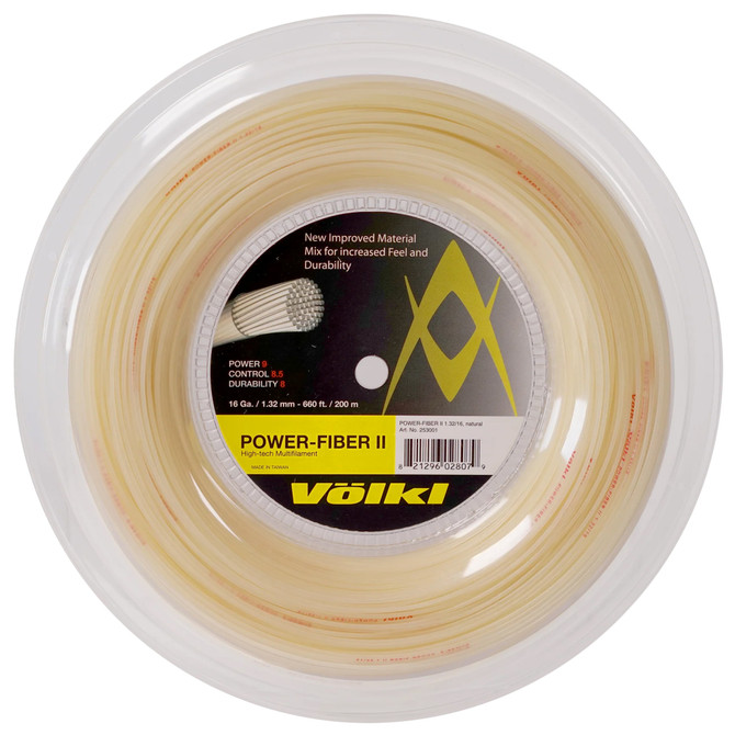 VOLKL Power Fiber II | Tennis Racquet String | Power & Spin | Shock & Vibration Reduction