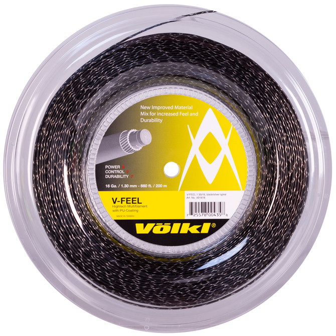 VOLKL V-Feel | Tennis Racquet String | Comfort & Power | Soft Polyurethane Multifilament