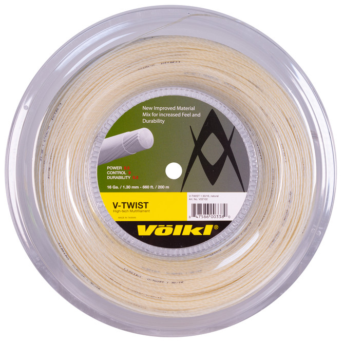 VOLKL V-Twist | Tennis Racquet String | Enhanced Spin & Control | Textured Finish Multifilament String