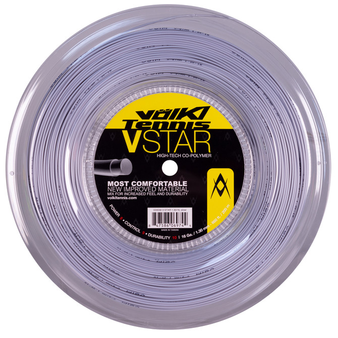 VOLKL V-Star | Tennis Racquet String | Spin & Control | Smooth Finish Co-Polymer String