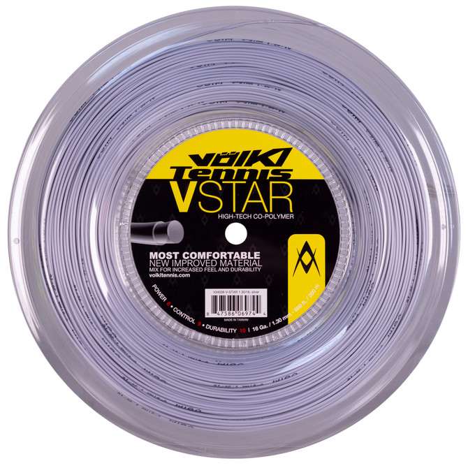 VOLKL V-Star | Tennis Racquet String | Spin & Control | Smooth Finish Co-Polymer String