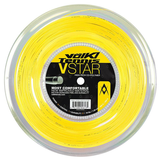 VOLKL V-Star | Tennis Racquet String | Spin & Control | Smooth Finish Co-Polymer String