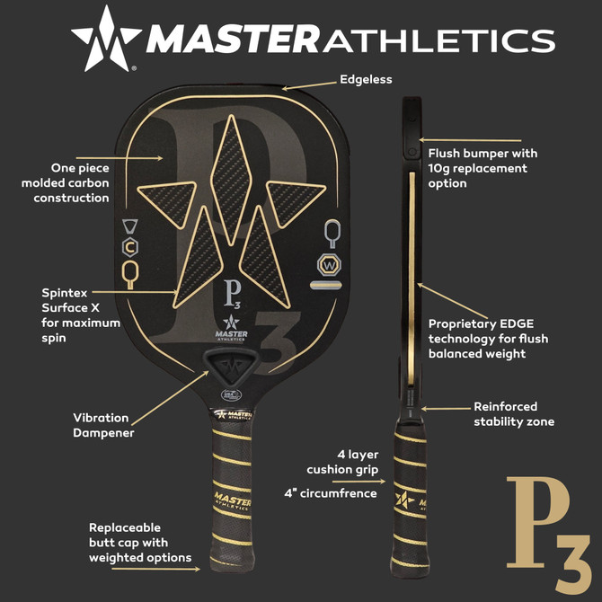 Master Athletics P3 Pickleball Paddle   