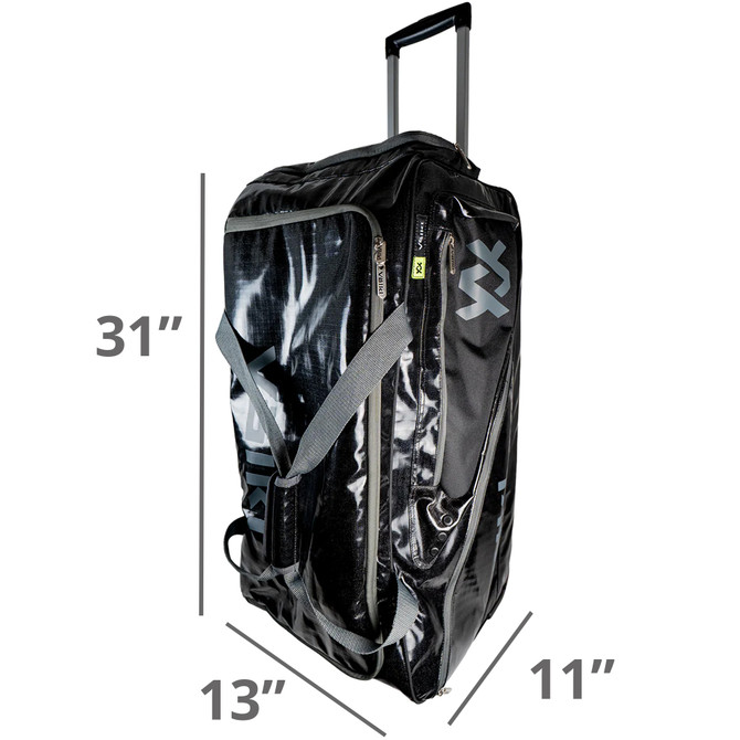 VOLKL Tennis Primo Wheelie Bag | Holds 6-9 Racquets | Shoe Pocket | Zippered Valuables Pocket | 29” L x 13” H x 11” W