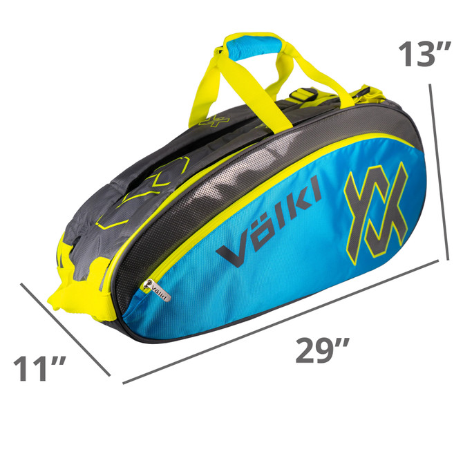 VOLKL Tennis Combi Bag | Holds 6-9 Racquets | Shoe Pocket | Zippered Valuables Pocket | 32” L x 13” H x 11” W