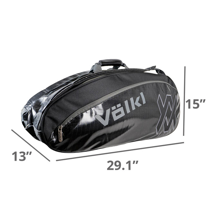 VOLKL Tennis Primo Mega Bag | Holds 9 - 12 Racquets | Zippered Valuables Pocket | Shoe Pocket | 29.1” L x 13” H x 15” W