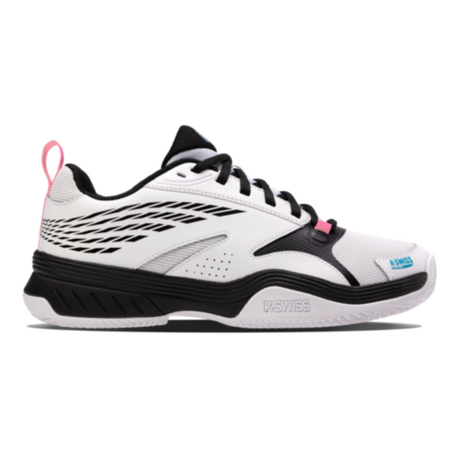 K-Swiss Men's Speedex Padel Shoe (White/Black/Aquarius) 