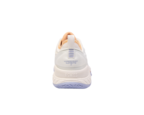 K-Swiss Women's Hypercourt Supreme 2 Tennis Shoe (Star White/Heather/Peach Fuzz)