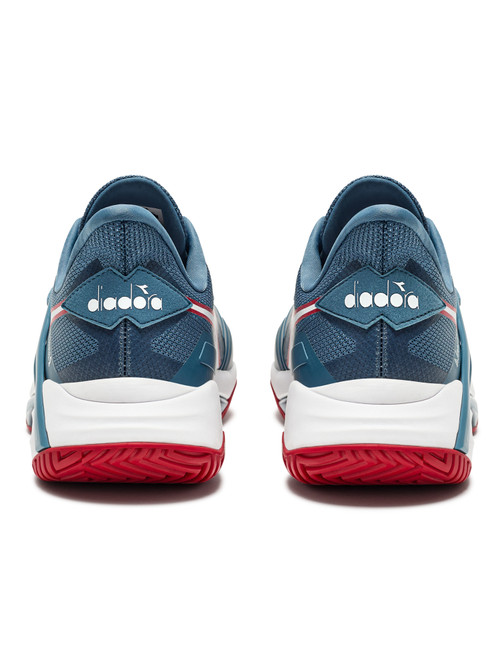 Diadora Men's B.Icon 2 All Ground Tennis Shoe (Oceanview/White/Salsa)