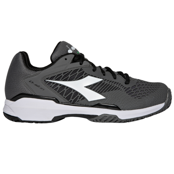 Diadora Men's Speed Competition 7+ All Ground Tennis Shoe (Steel Gray/White/Black)