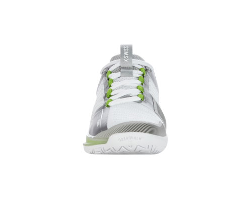 K-Swiss Women's Ultrashot 3 Tennis Shoe (White/Gray Violet/Lime Green)