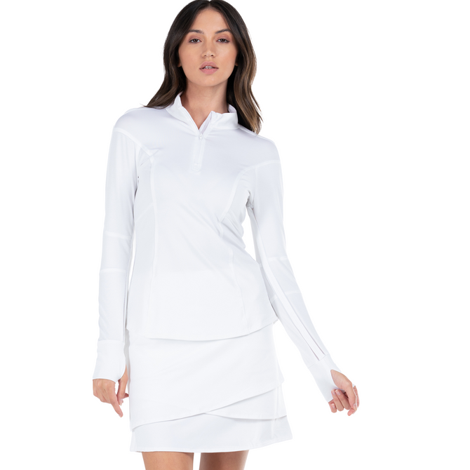 Lucky in Love Women's 1/4 Zip Long Sleeve Shirt.