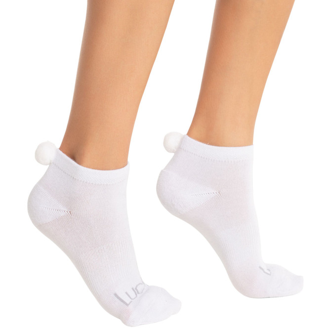 Lucky In Love Women's Pom Low Cut Socks - 3 Pack (Women's Size 4-10).