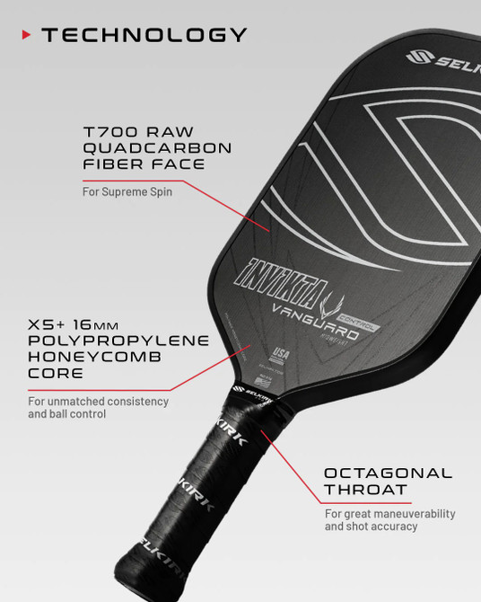 Selkirk Vanguard Control Invikta Pickleball Paddle