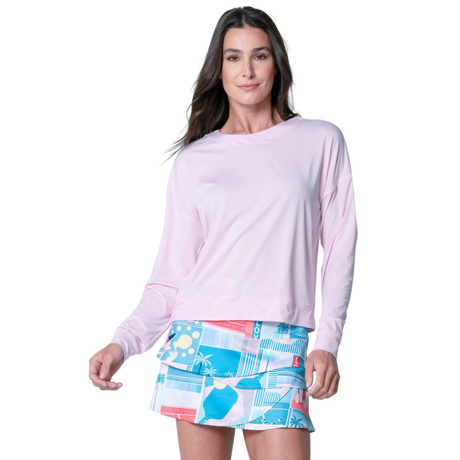Lucky In Love Women's Long Pickleball Scallop Skirt.