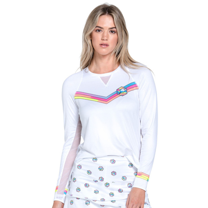 Lucky In Love Women's Pickleball Long Sleeve Shirt. - paddlepro