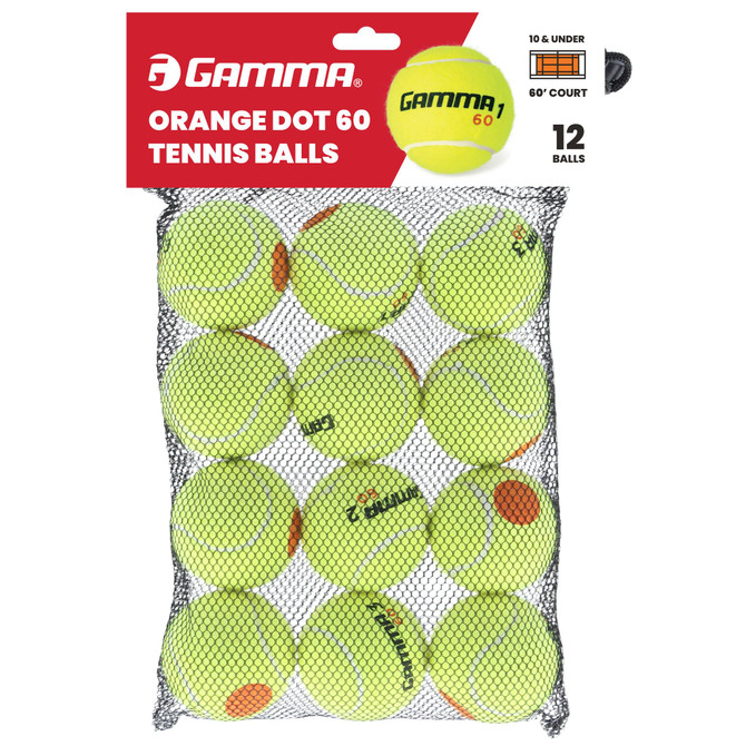 Gamma Orange Dot 60 Tennis Balls