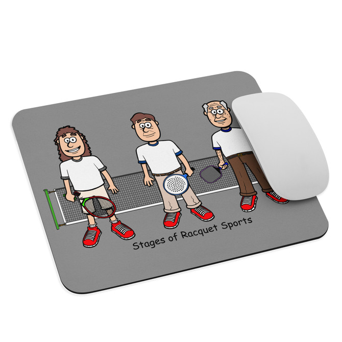"Stages of Racquet Sports - Male" Mouse pad