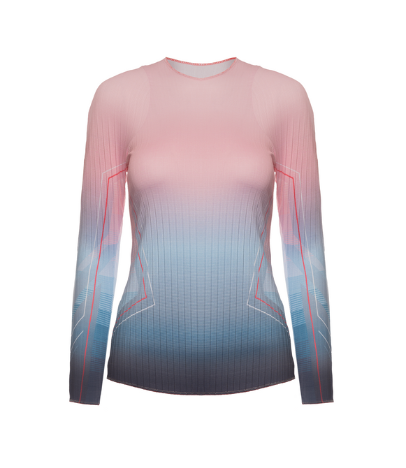 K-Swiss Women's Pleated Long Sleeve Crew
