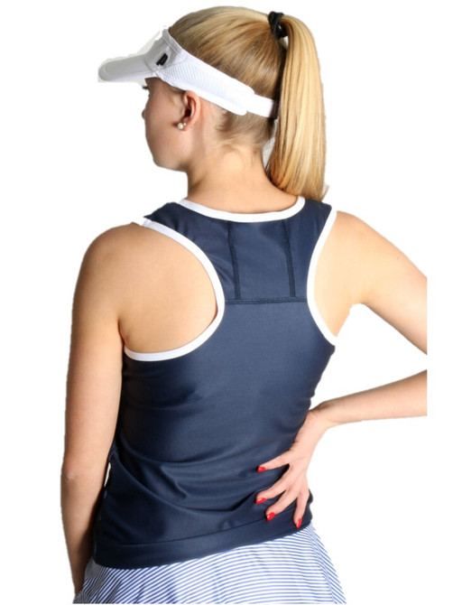 Faye+Florie Piped Racer Tennis Shirt