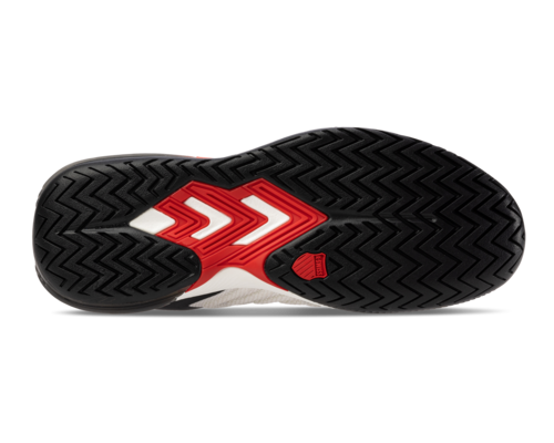 K-Swiss Men's Ultrashot 3 Tennis Shoe (Bright White/Stretch Limo/High Risk Red)