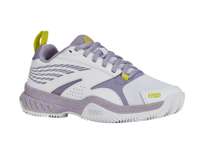K-Swiss Women's Speedex Padel Shoe (White/Wisteria/Evening Primrose)