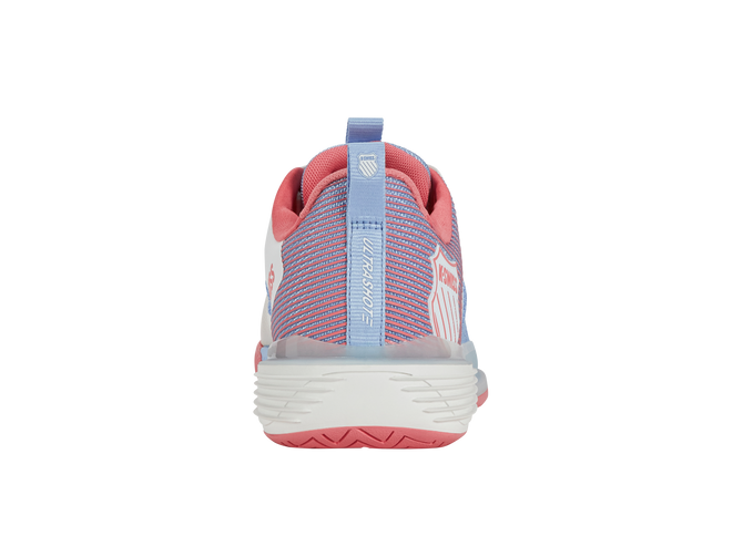K-Swiss Women's Ultrashot 3 Tennis Shoe (Bright White/Open Air/Strawberry Ice)