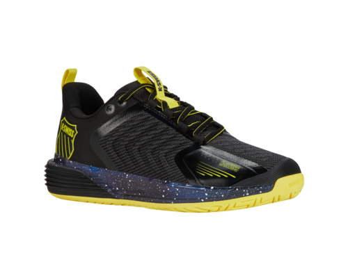 K-Swiss Men's Ultrashot 3 Tennis Shoe (Black/Tennis Yellow/Dark Shadow)
