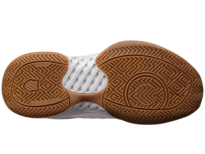 K-Swiss Women's Hypercourt Express 2 Indoor Tennis Shoe (White/Gum)