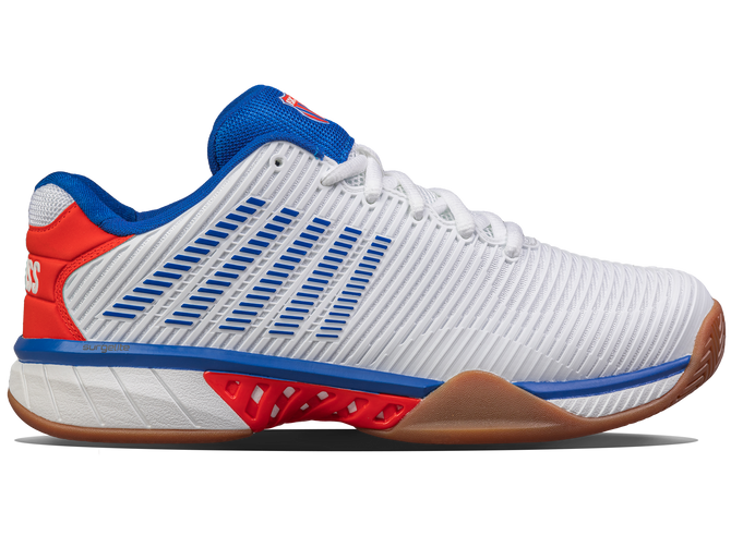 K-Swiss Men's Hypercourt Express 2 Indoor Tennis Shoe (White/Red)