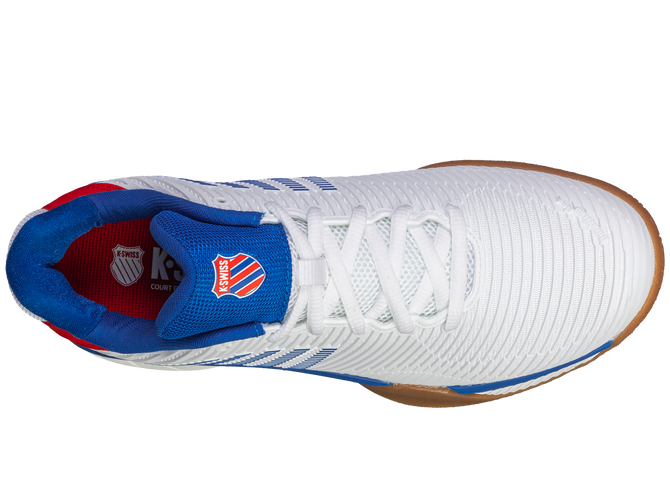 K-Swiss Men's Hypercourt Express 2 Indoor Tennis Shoe (White/Red)