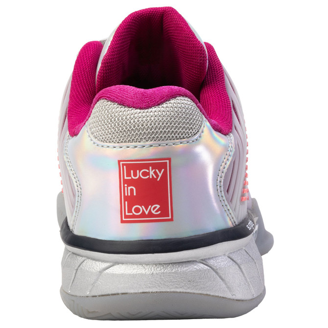 K-Swiss/Lucky In Love Women's Hypercourt Express 2 Tennis Shoe (Herbal Mist/Silver/Dragon Fruit)